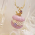 <10056>princess macron necklace white lace (lavender)