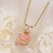 <10057>flour princess macron necklace (pink)