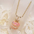 <10057>flour princess macron necklace (pink)