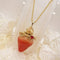 <10059>queen flour princess strawberry necklace (pure red)