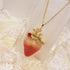 <10061>queen flour princess strawberry necklace (pure red)