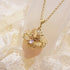 <10063>queen flour princess strawberry necklace (light pink)