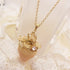 <10064>queen flour princess strawberry necklace (brilliant pink)