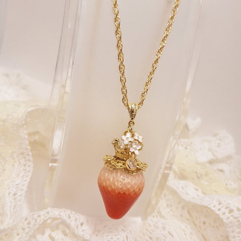 <10069>princess strawberry necklace flour (pure red)