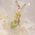 <10089>clown macron rabbit key charm gold print(green)