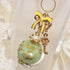 <10089>clown macron rabbit key charm gold print(green)
