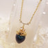 <10102>dark princess strawberry necklace bright chain(slightly blue)