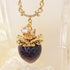 <10103>dark princess strawberry necklace bright chain(slightly purple)