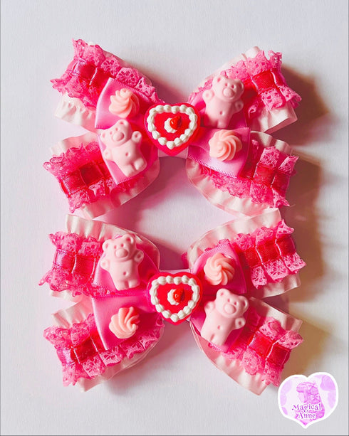<11009>Sweet Hair Clip (Pink)
