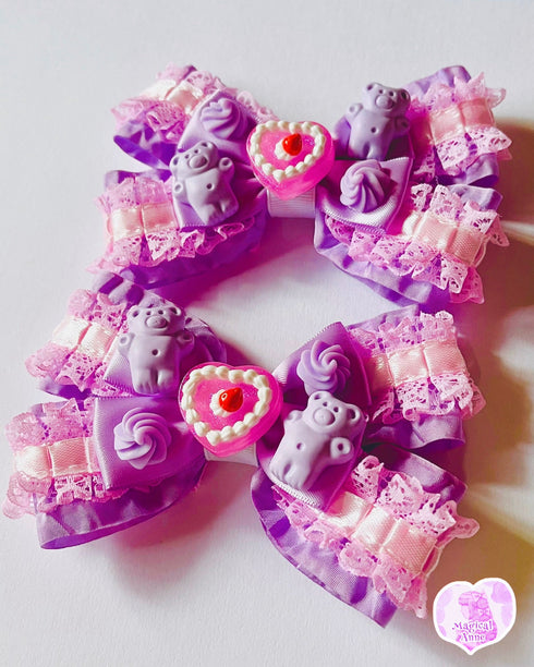 <11010>Sweet Hair Clip (Purple)