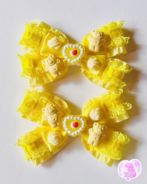 <11013>Sweet Hair Clip (Yellow)