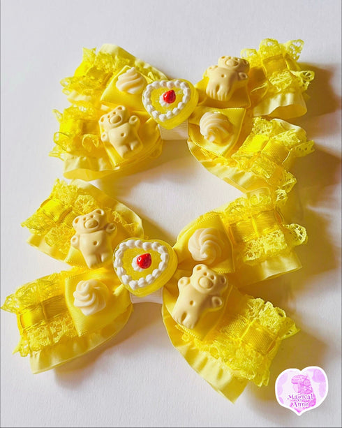 <11013>Sweet Hair Clip (Yellow)