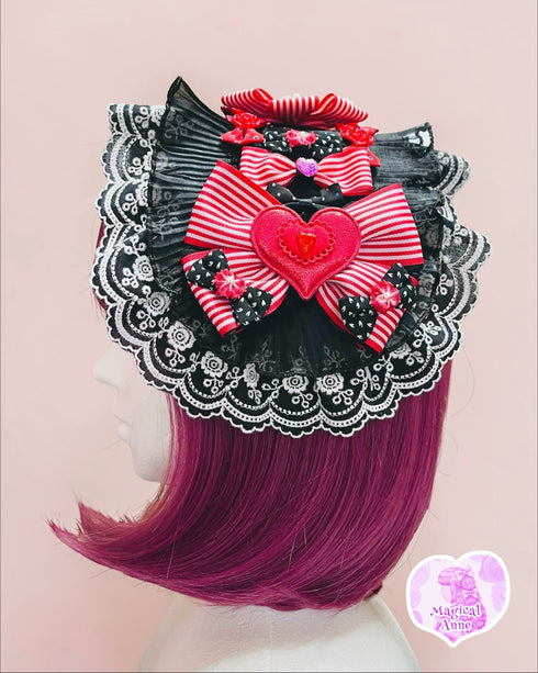 <11020>Many Ribbons Headdress (Black and red)