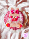 <11024>Lovely Rabbit Rosette (Dark pink)