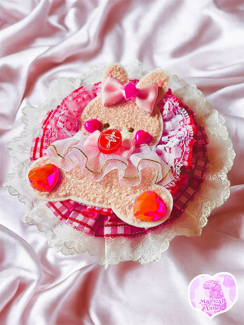 <11025>Lovely Rabbit Rosette (Pale pink)