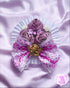 <11027>Purple Rose Clip (White)