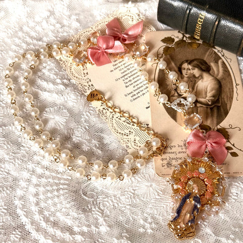 <12002>Ave Maris Stella necklace - Pink