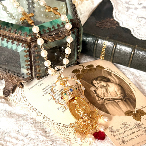 <12003>Regina Caeli necklace - Red