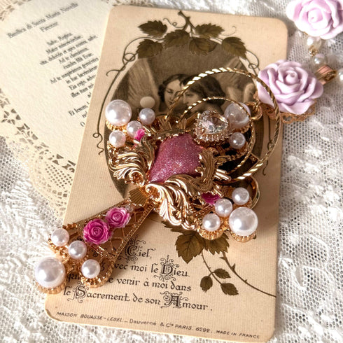 <12004>Rose Sacred necklace - Purple