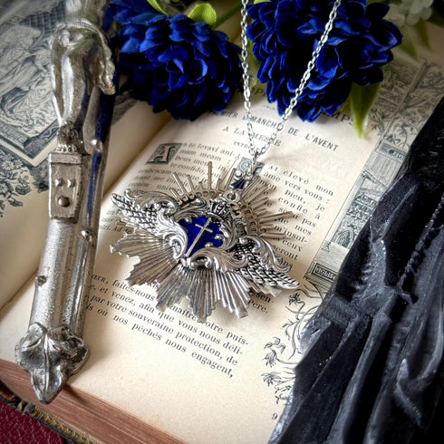 <12011>Vas Incarnationis necklace - Heart - Blue