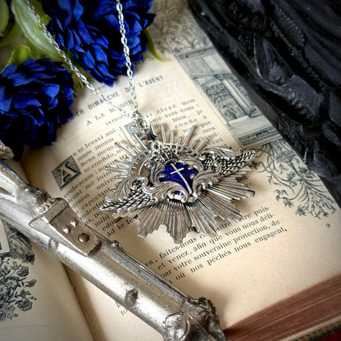 <12011>Vas Incarnationis necklace - Heart - Blue