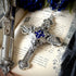 <12014>Vas Incarnationis necklace - Cross - Blue