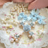 <12020>Parure de Rose necklace - Blue