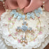 <12020>Parure de Rose necklace - Blue