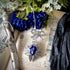 <12029>The Virtuous Rose necklace - Silver Royal Blue