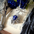 <12029>The Virtuous Rose necklace - Silver Royal Blue