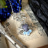 <12030>The Virtuous Rose necklace - Silver Light Blue