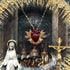 <12038>Crest of Devotion pendant - Red Heart x Red stone