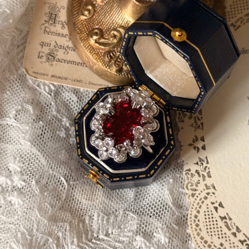 <12041>Eugenie Ring - Royal Red