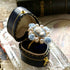 <12073>Rococo Rose Ring - GD cameo