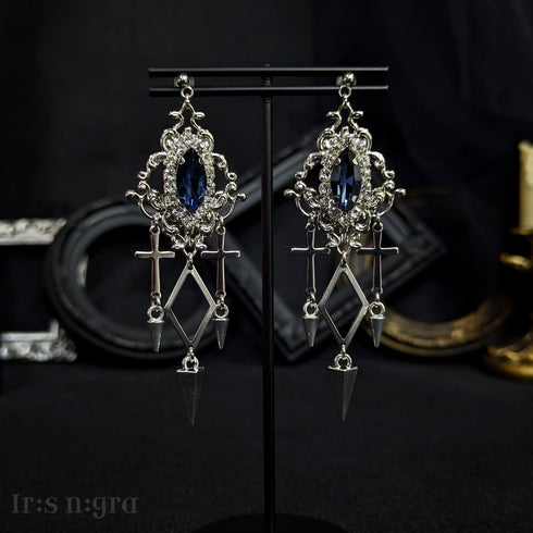<13005>【Cultus geometricus】ジオメトリックピアス(ブルー)