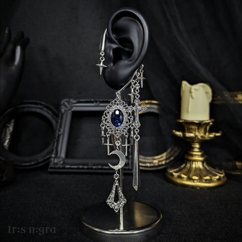 <13038>【Dolor lunae】イヤーフック(ブルー)