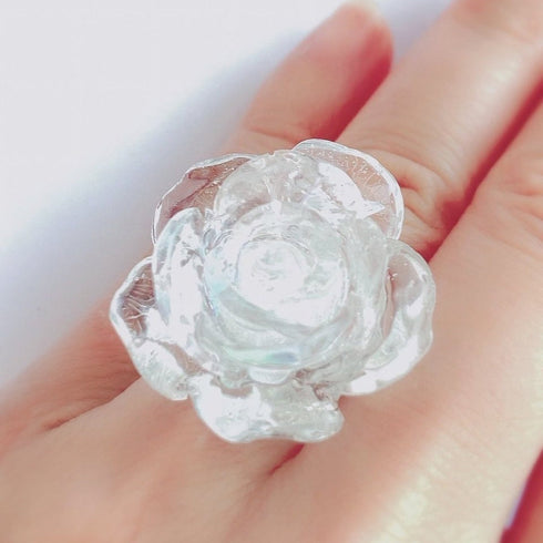 <14001>Ice rose ring gold
