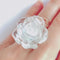 <14001>Ice rose ring gold