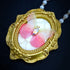 <14010>Butterfly specimen necklace Pink