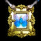<14011>Butterfly specimen necklace Blue