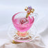 <14023>Magical Rosetea teacup ring purple to pink