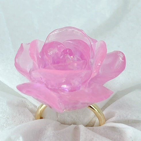 <14024>Magical Ice Rose ring purple to pink