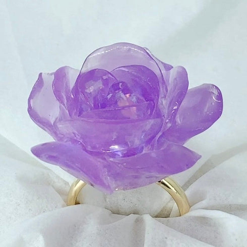 <14024>Magical Ice Rose ring purple to pink