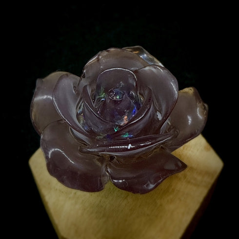 <14026>Magical Ice Rose ring black to pink