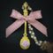 <14032>Rose Sugar Cube Spoon Necklace