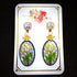 <14050>Calla lily stained glass earrings