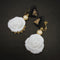 <14069>Velvet Heart Rose Sugar pierced earring black