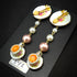 <14075>Rose plate and rose tea pierced earrings