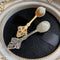 <14079>Cube sugar gold brooch