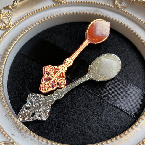 <14080>Cube sugar pinkgold brooch